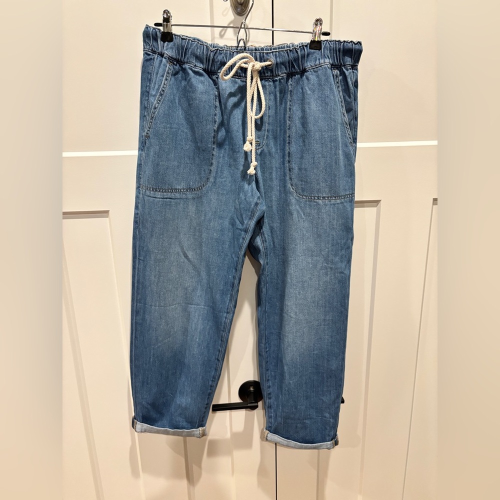 J.Crew Factory Drawstring Jeans Size 30 Rolled Hem NWT - Picture 6 of 7